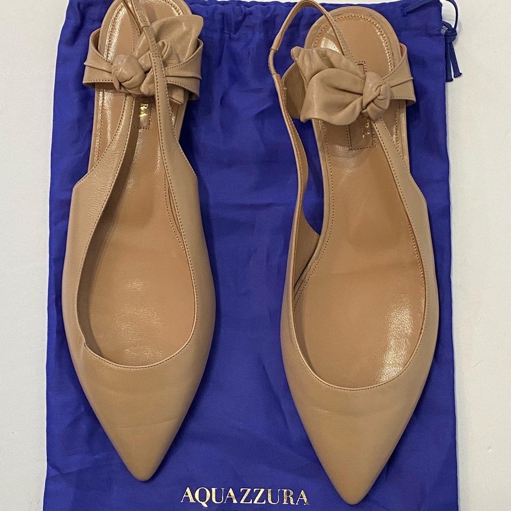 Brand new with dustbag Aquazzura slingback flats